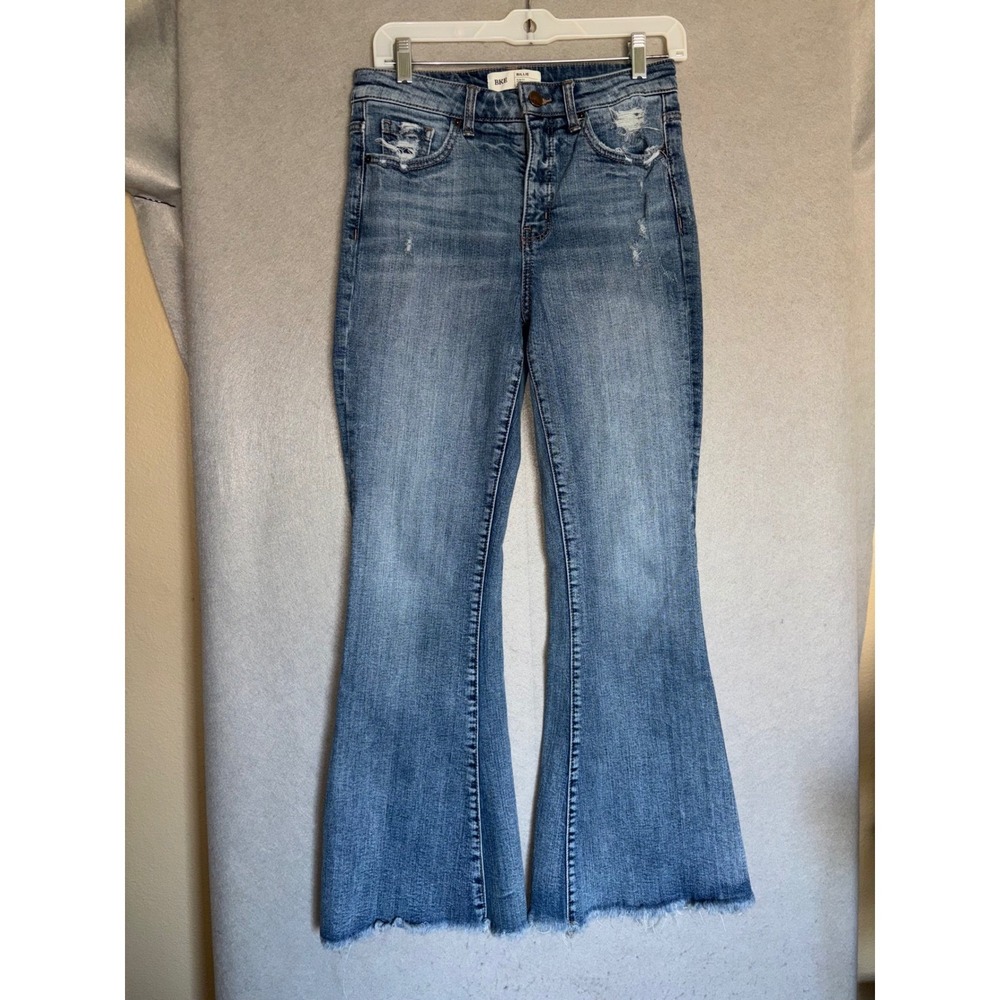 BKE Billie High Rise Flare Jeans Womens 27 Distressed Medium Wash Slim Fit Denim - Picture 2 of 11